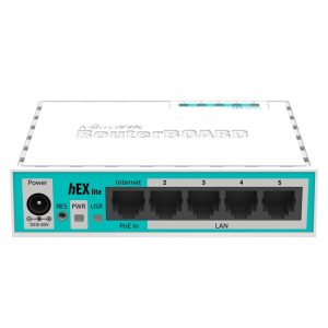 RB750r2 MikroTik hEX lite is a small five port ethernet router