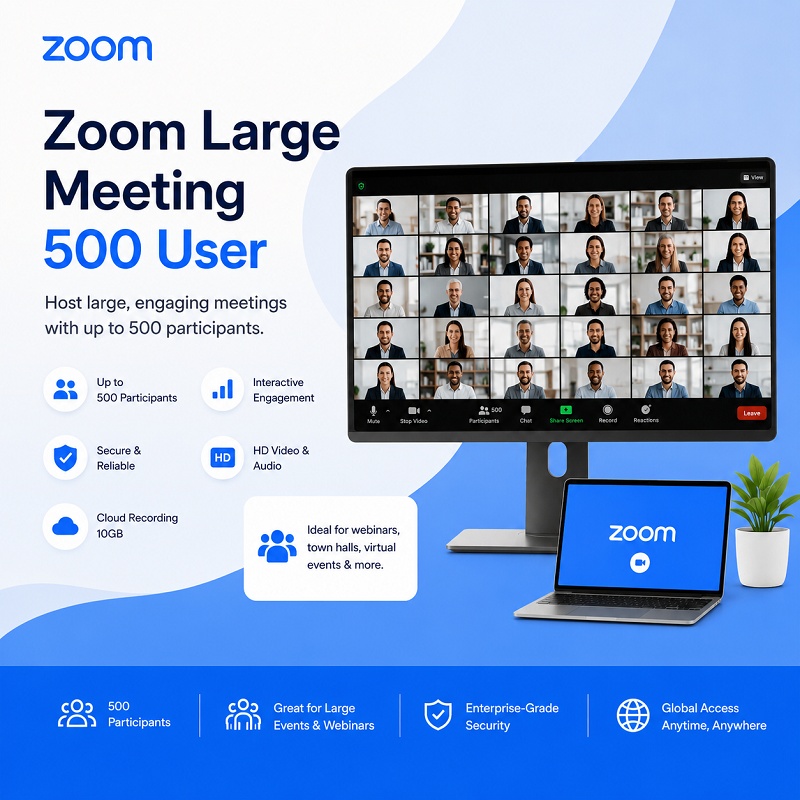 Zoom Large Meeting 500 User BD Zoom Large Meeting 500 User BD